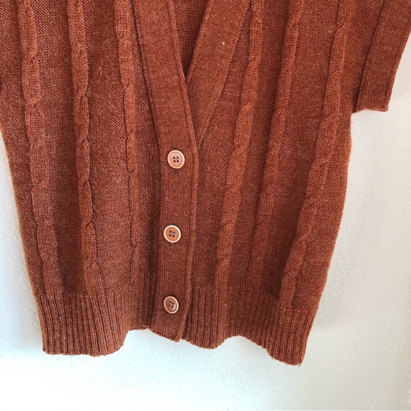 Women’s Vest 100% Wool Orange color Size Small - Picture 5 of 6